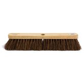 18" Newman and Cole Natural Stiff Bassine Broom Head with Hole
